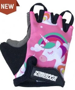 BIKE Zippyrooz Unicorns Half Finger Kids Biking Gloves