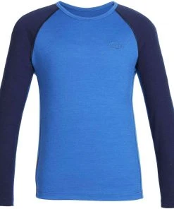 Icebreaker Kids Oasis Long Sleeve Crewe Ski And Snowboarding Clothing