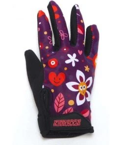 ZippyRooz Flowers Full Finger Kids Biking Gloves BIKE