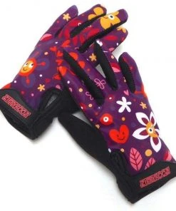 ZippyRooz Flowers Full Finger Kids Biking Gloves BIKE
