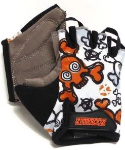 ZippyRooz Skulls Half Finger Kids Biking Gloves BIKE